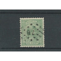 Nederland 40 met puntstempel 78 (Naarden) VFU/gebr  CV 108 €