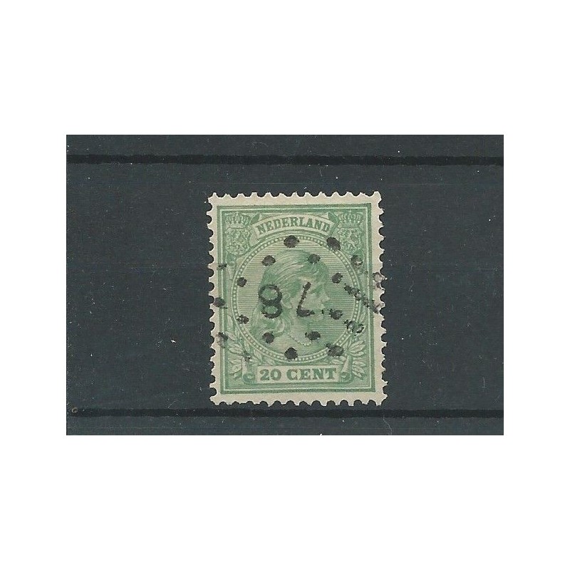 Nederland 40 met puntstempel 78 (Naarden) VFU/gebr CV 108 € Nederland 40 met puntstempel 78 (Naarden) VFU/gebr CV 108 €