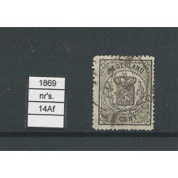 Nederland 14P zonder punt in hoek  VFU/gebr CV 160 €