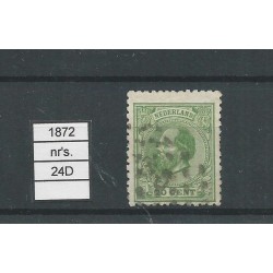 Nederland 24D Willem III 1872   VFU/gebr CV 15 €