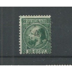 Nederland 10 Willem III met puntstempel 42 VFU/gebr  CV 33++ €