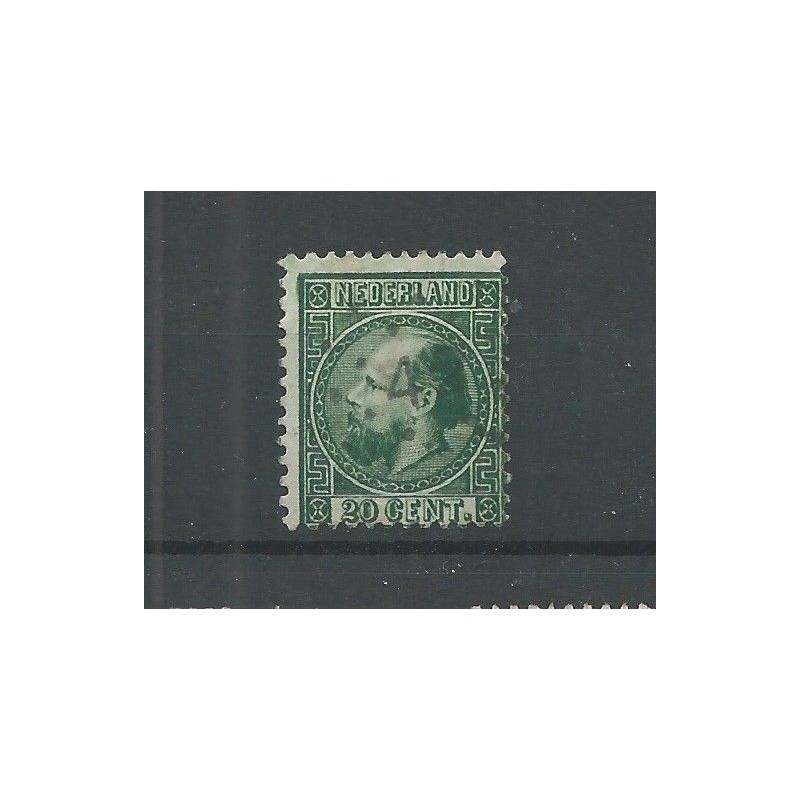 Nederland 10 Willem III met puntstempel 42 VFU/gebr CV 33++ € Nederland 10 Willem III met puntstempel 42 VFU/gebr CV 33++ €
