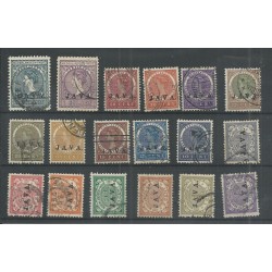 Ned. Indie   63-80 met "JAVA-opdruk" VFU/gebr   CV 103 €