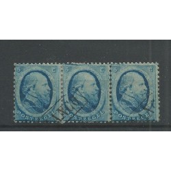 Nederland 4 Willem III  Strip van 3  VFU/gebr  CV  125+ €