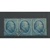 Nederland 4 Willem III  Strip van 3  VFU/gebr  CV  125+ €