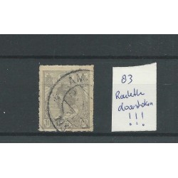 Nederland 83  "ROULETTE-doorstoken"   VFU/gebr CV ?? €