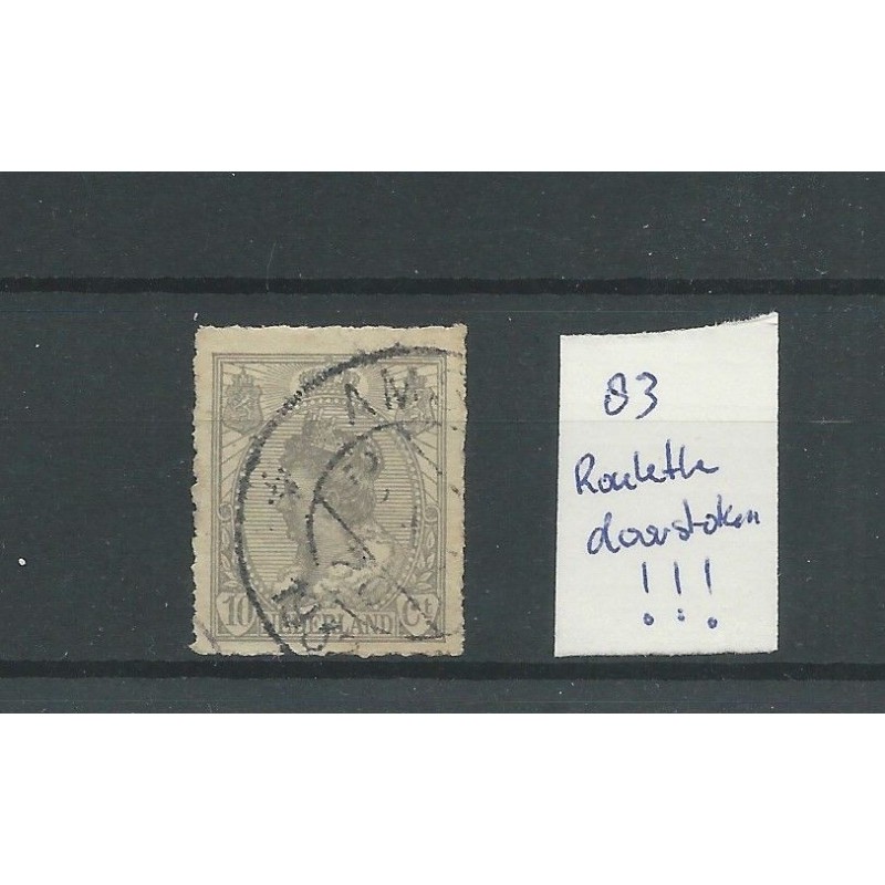 Nederland 83 "ROULETTE-doorstoken" VFU/gebr CV ?? € Nederland 83 "ROULETTE-doorstoken" VFU/gebr CV ?? €