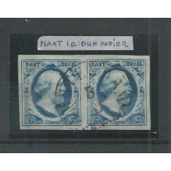 Nederland 1a paartje met "AMSTERDAM-A" VFU/gebr CV 400 €