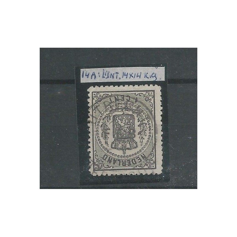 Nederland 14A met "UTRECHT" franco-takje VFU/gebr CV 100+ € Nederland 14A met "UTRECHT" franco-takje VFU/gebr CV 100+ €