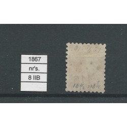 Nederland 8 II-B   Willem III 1867    VFU/gebr  CV  14 €