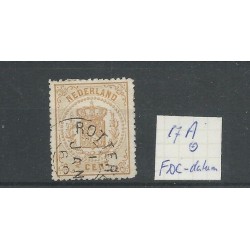 Nederland 17A met FDC-datum 1/1/1869 VFU/gebr CV 50++ €