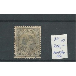 Nederland 38 met puntstempel 142 VFU/gebr CV 200 €