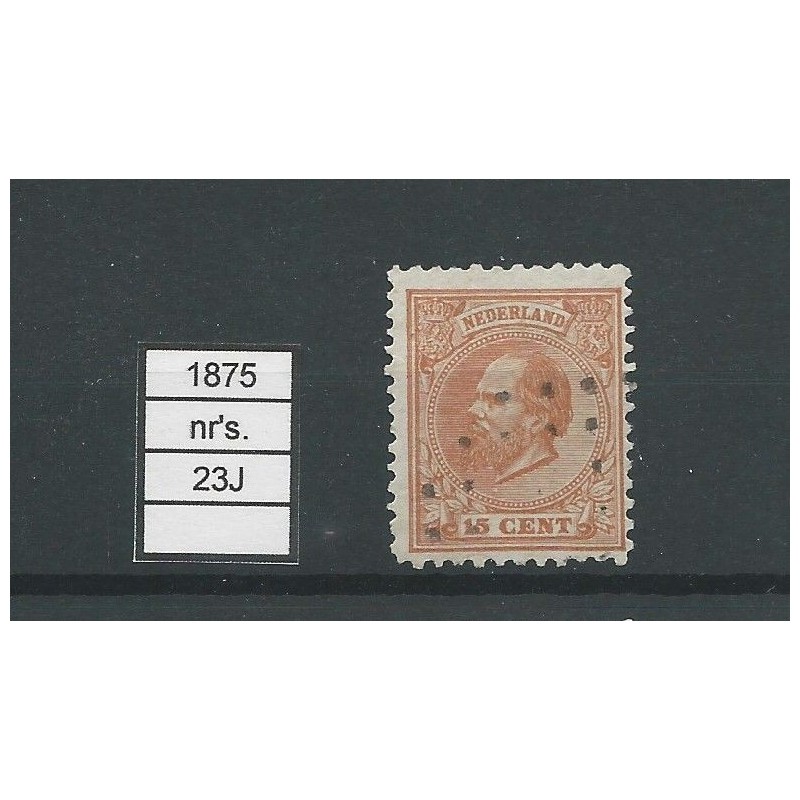 Nederland 23J Willem 1872 VFU/gebr CV 20 € Nederland 23J Willem 1872 VFU/gebr CV 20 €