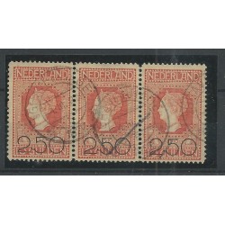 Nederland 105  Opruimingsuitgifte  STRIP van 3 VFU/gebr  CV 375 € PRACHT !!