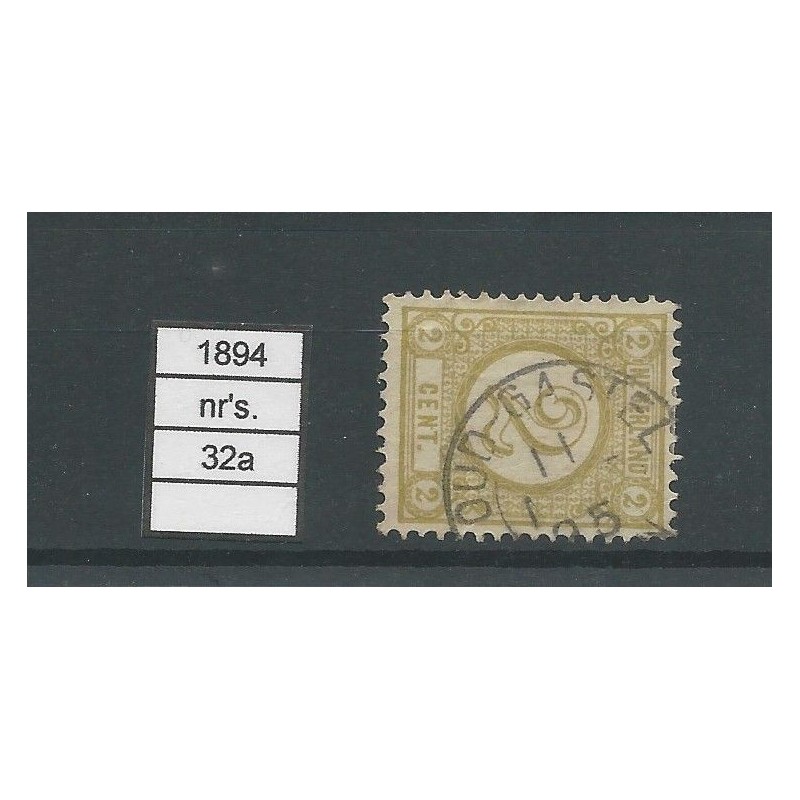 Nederland 32a "OUD-GASTEL 1895" VFU/gebr CV 14 € Nederland 32a "OUD-GASTEL 1895" VFU/gebr CV 14 €
