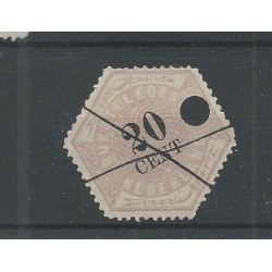 Nederland TG6 Telegram zwarte pen VFU/gebr CV 17 € PRACHT !!