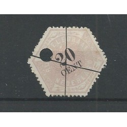 Nederland TG6 Telegram zwarte pen VFU/gebr CV 17 € PRACHT !!
