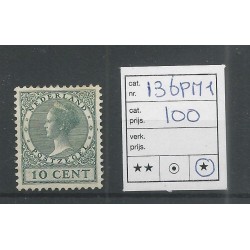 Nederland  136P1  plaatfout  MH/ongebr CV 100 € Pracht !!