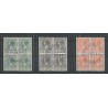 Nederland 136-138 Tentoonstelling in blokkeen van 4 VFU/gebr  CV 640 € Attest Vleeming!