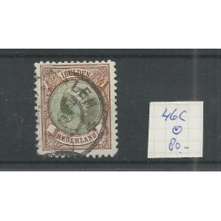 Nederland 46C  Wilhelmina  1Gld VFU/gebr  CV 80 €