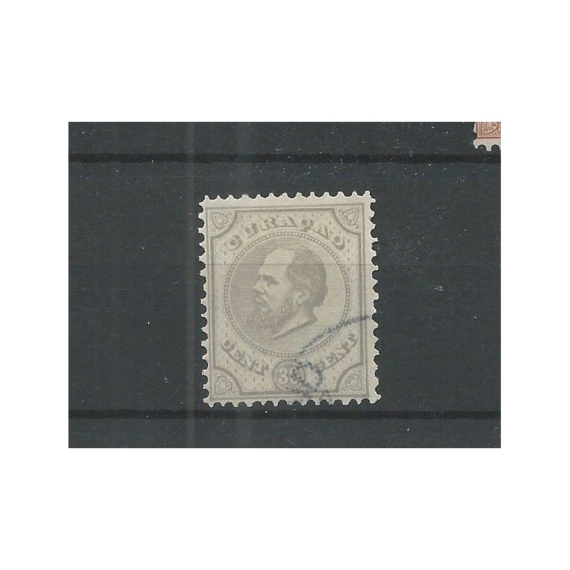 Curacao 8D Willem III VFU/gebr CV 70 € Curacao 8D Willem III VFU/gebr CV 70 €