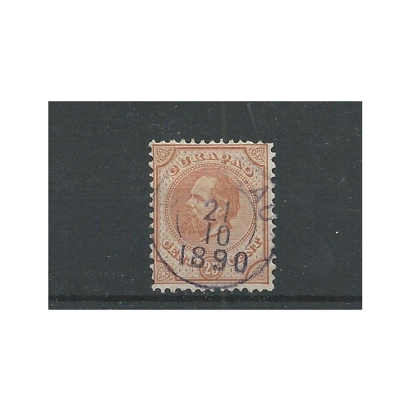 Curacao 7D Willem III VFU/gebr CV 12,5 € Curacao 7D Willem III VFU/gebr CV 12,5 €