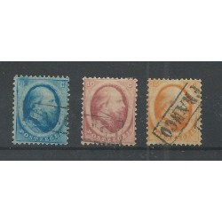 Nederland 4-6 Willem III  1864 set  VFU/gebr CV 150 € PRACHT !!