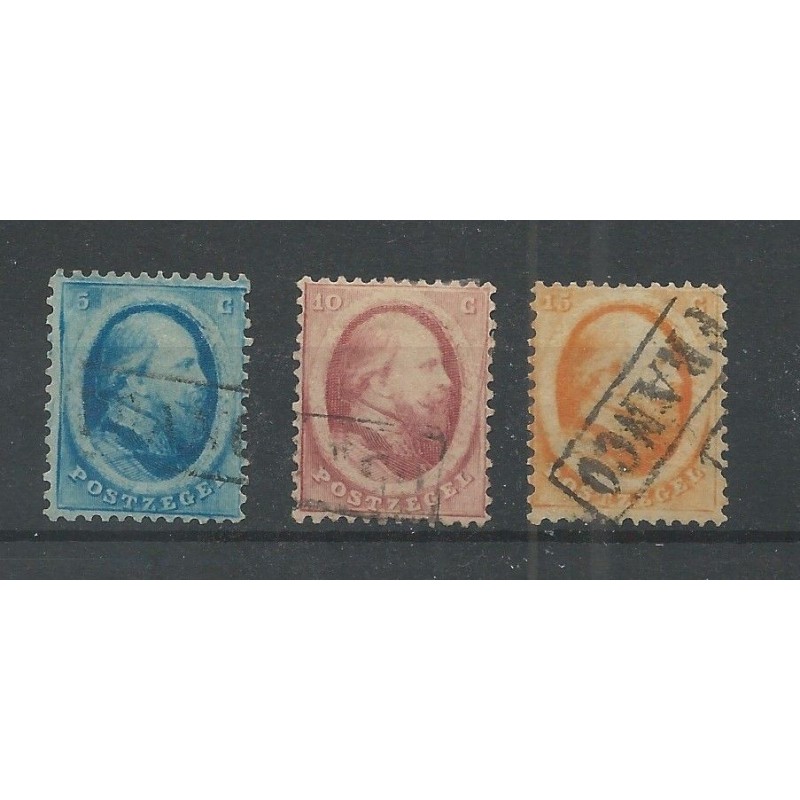Nederland 4-6 Willem III 1864 set VFU/gebr CV 150 € PRACHT !! Nederland 4-6 Willem III 1864 set VFU/gebr CV 150 € PRACHT !!