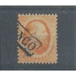 Nederland  6 Willem III  15ct VFU/gebr CV 120 € PRACHT !!