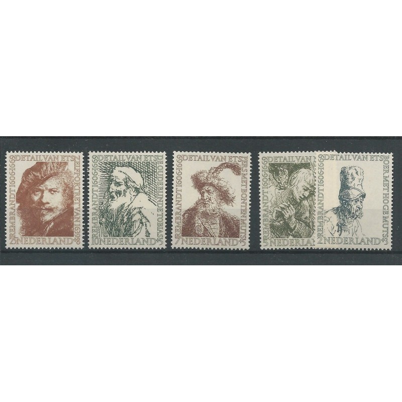 Nederland 671-675 Rembrandt MNH/postfris CV 35 € Nederland 671-675 Rembrandt MNH/postfris CV 35 €