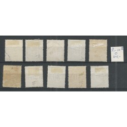 Curacao P1-10  Type III  Port 1889   VFU/gebr  CV 645 €