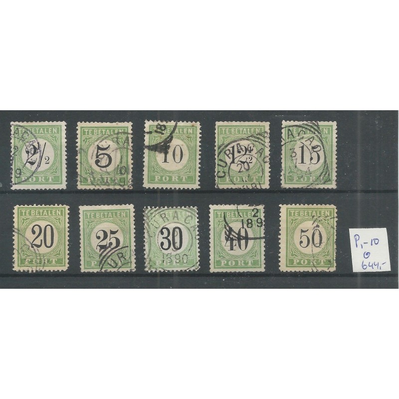 Curacao P1-10 Port 1889 VFU/gebr CV 645 € Curacao P1-10 Port 1889 VFU/gebr CV 645 €