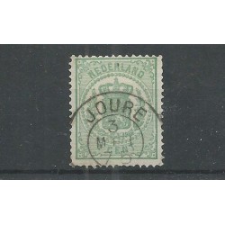 Nederland 15 Wapen "JOURE 1875" francotakje VFU/gebr  CV 160 €