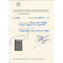 Curacao P8-II Port 1889 MH/ongebr  CV 550  € certificaat !!