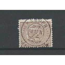 Nederland 13 met "KAMPEN 1874" franco-takje  VFU/gebr  CV 28+  €