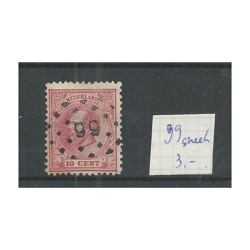 Nederland 21 met puntstempel 99 VFU/gebr CV 5+ € Nederland 21 met puntstempel 99 VFU/gebr CV 5+ €