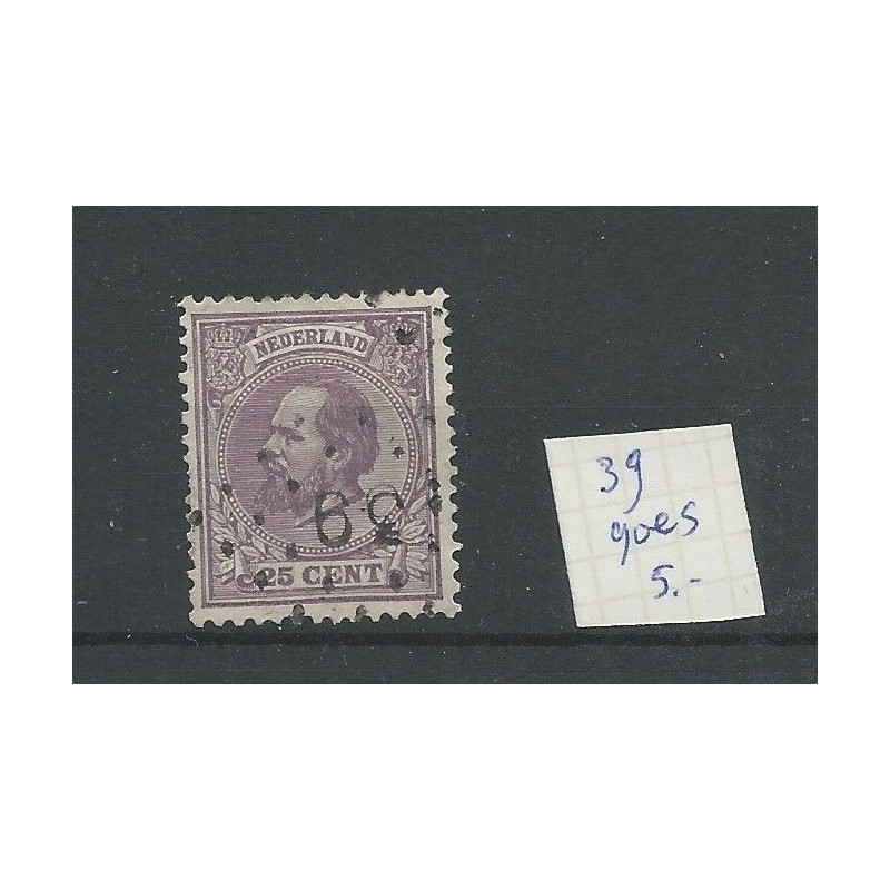 Nederland 26 met puntstempel 39 VFU/gebr CV 5+ € Nederland 26 met puntstempel 39 VFU/gebr CV 5+ €