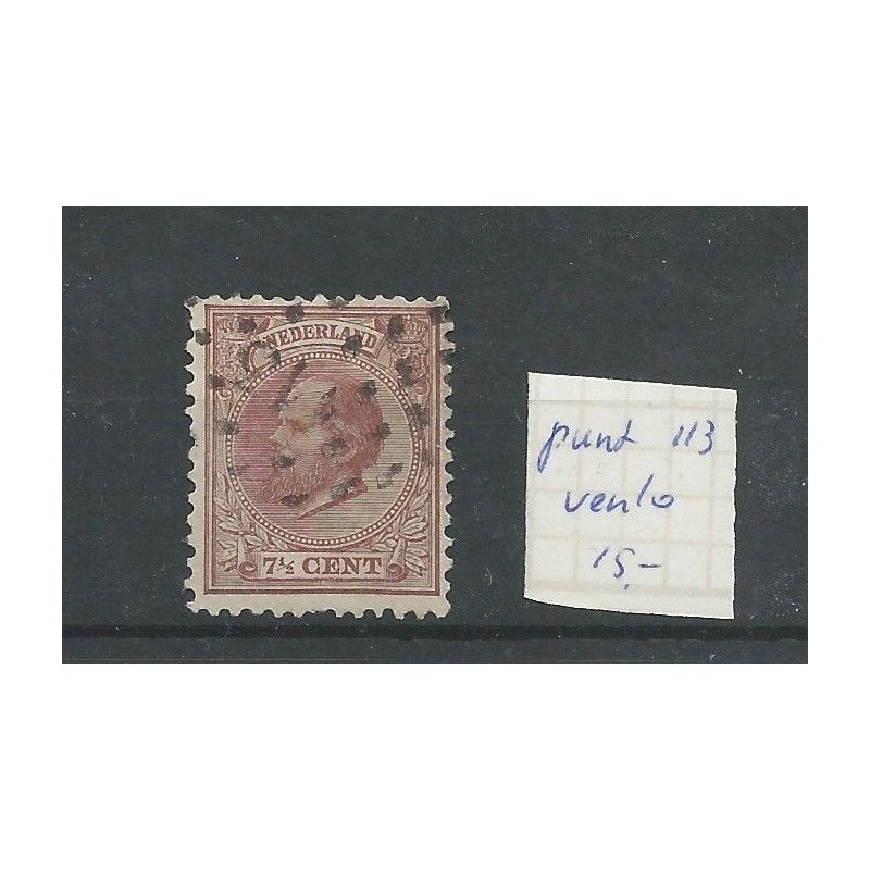 Nederland 20 met puntstempel 113 VFU/gebr CV 5+ € Nederland 20 met puntstempel 113 VFU/gebr CV 5+ €