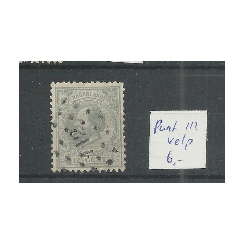 Nederland 22 met puntstempel 112 VFU/gebr CV 8+ € Nederland 22 met puntstempel 112 VFU/gebr CV 8+ €