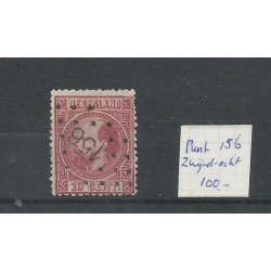 Nederland 8-II met puntstempel 156  VFU/gebr  CV 100 €
