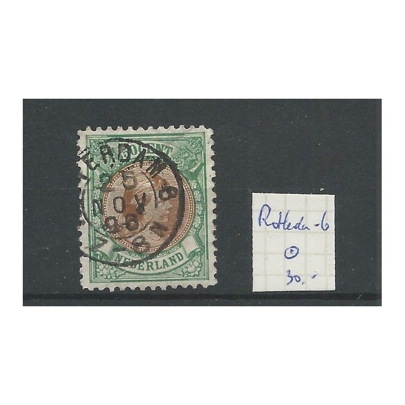Nederland 45 met "ROTTERDAM 6 1896" kleinrond VFU/gebr CV 50 € Nederland 45 met "ROTTERDAM 6 1896" kleinrond VFU/gebr CV 50 €