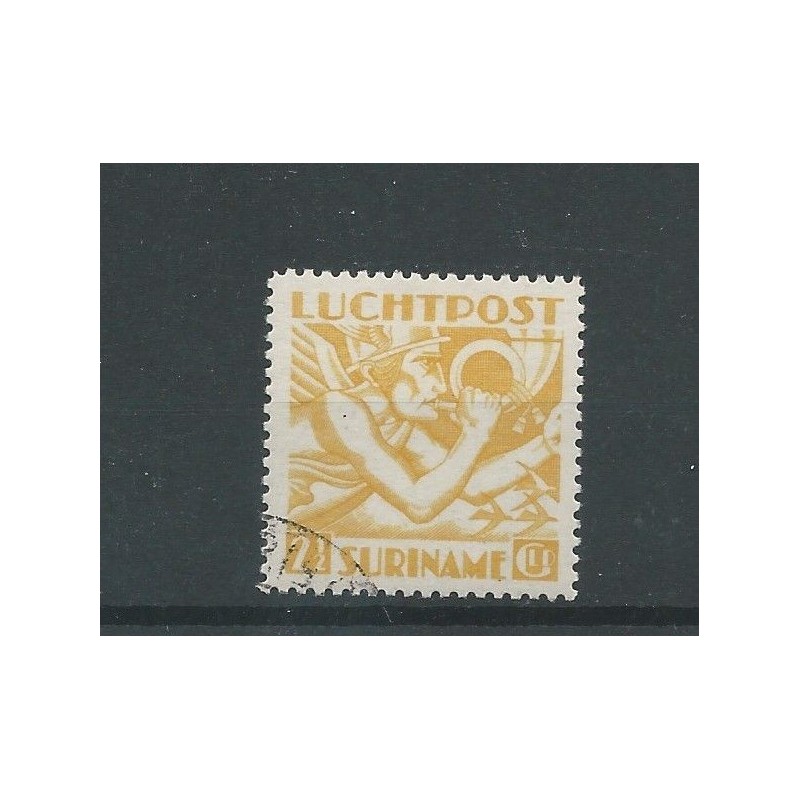 Suriname LP7 Mercuriuskop overdruk MH/gebr CV 15 € Suriname LP7 Mercuriuskop overdruk MH/gebr CV 15 €