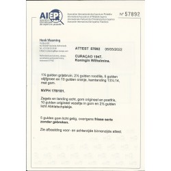 Curacao 178/181 Wilhelmina  MNH/postfris  CV 415 € Attest Vleeming