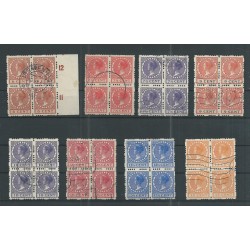 Nederland R33-56 Vierzijdige Roltanding in blokken van 4 VFU/gebr CV 1226 €  PRACHT !!