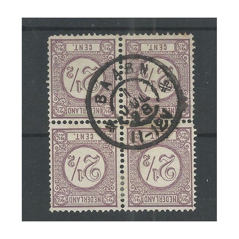 Nederland 33a Cijfer BLOKJE van 4 VFU/gebr CV 125 € Nederland 33a Cijfer BLOKJE van 4 VFU/gebr CV 125 €