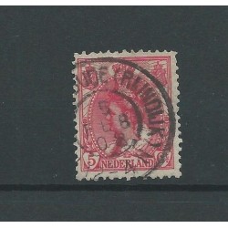 Nederland 60 met "HAZERSWOUDE (RIJNDIJK) 1908" grootrond   VFU/gebr CV 15 €