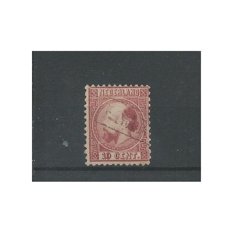 Nederland 8 I-A met Franco z kastje in rood VFU/gebr CV 10++ € Nederland 8 I-A met Franco z kastje in rood VFU/gebr CV 10++ €