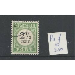 Curacao  P11f "Lange breukstreep"  Port  VFU/gebr CV  2,5 €
