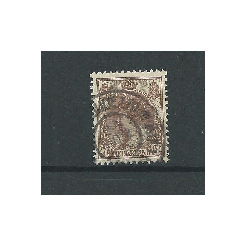 Nederland 64 met "HAZERSWOUDE (RIJNDIJK) 1912" grootrond   VFU/gebr CV 20 €