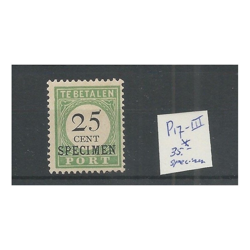 Curacao P17-III Port 1892 Specimen MH/ongebr CV 35 € Curacao P17-III Port 1892 Specimen MH/ongebr CV 35 €